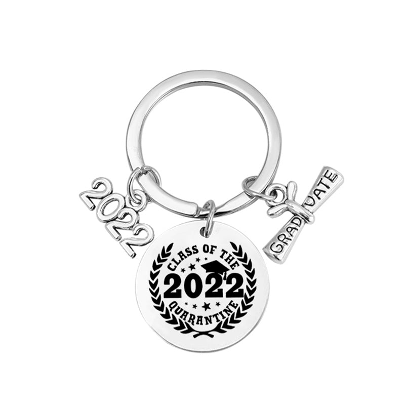 class of 2022 stainless steel inspirational graduate keychain (17 designs) design4