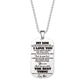 dad/mom to "my son" stainless steel rectangular necklace silver from mom