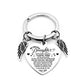 dad/mom "to my daughter" heart-shaped inspirational keychain with angel wings 13