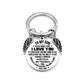 dad / mom "to my son" round inspirational keychain with angel wings 4