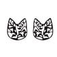 wide range of stainless steel stud earrings black leaf
