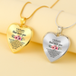 dad/mom "to my daughter" flower décor heart-shaped inspirational necklace