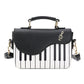 piano keyboard-shaped bag for music lovers black