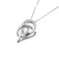 YFN S925 "I Love You To The Moon and Back" Love Heart Cubic Zirconia Pendant Necklace, Gift for Her, Gift for Girlfriend, girl, gift for lover, wife, Gift for Women, Gift for Mother, Mom, Mum, Valentine’s Day, Mother’s Day, Birthday, anniversary, graduation day