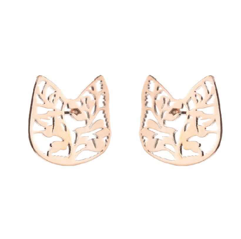 wide range of stainless steel stud earrings rose gold leaf