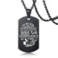dad/mom "to my son" stainless steel rectangular inspirational necklace 5