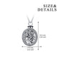 YFN S925 Urn Tree of Life Oval Necklace Cremation Jewelry for Ashes / Perfume Memorial Pendant for Pet Ashes Keepsake Hair Memorial Pendant, stay with me forever, memorial necklace