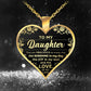 dad/mom to daughter engraved "you are the sunshine" heart-shaped epoxy necklace