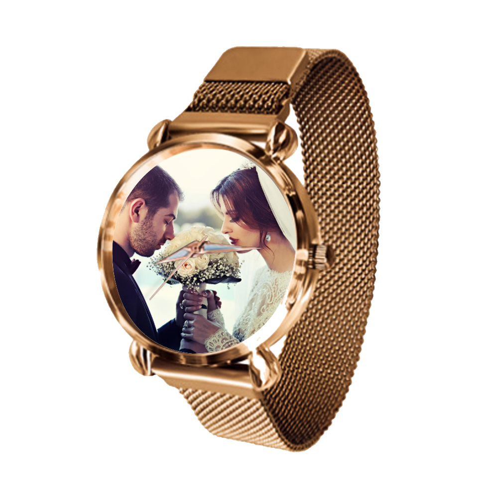 custom multicolor women’s magnetic buckle quartz wrist watch (gift box available) gold