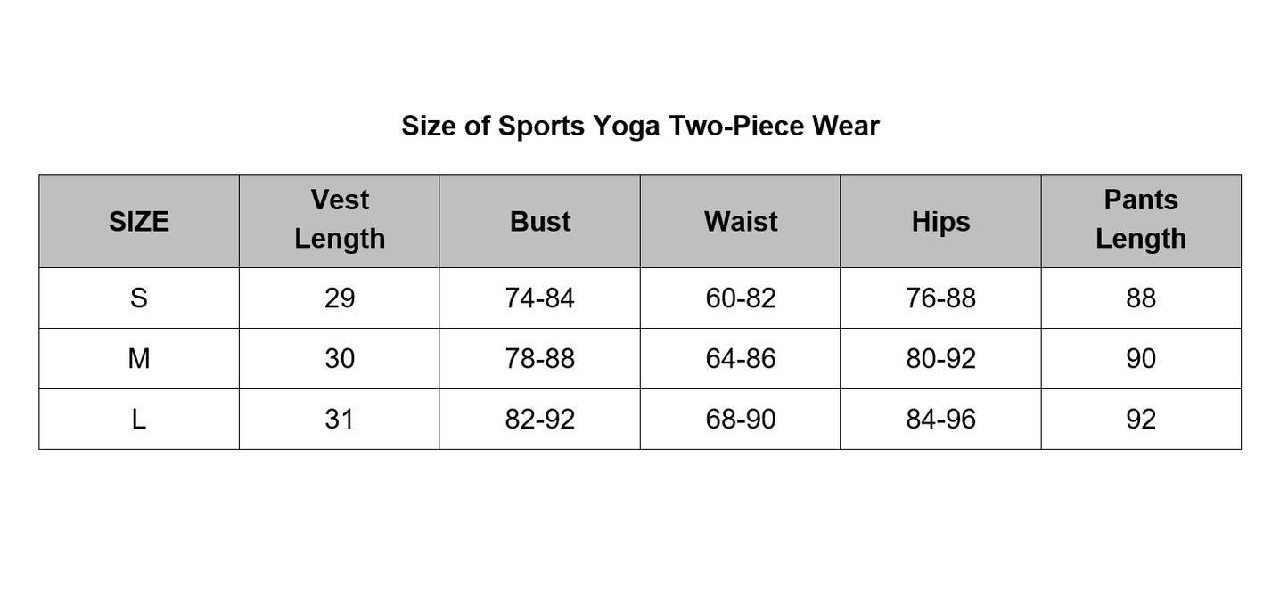printed sling vest sports yoga two-piece wear
