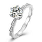 modern shank s925 1ct moissanite diamond ring with cert. (box included)