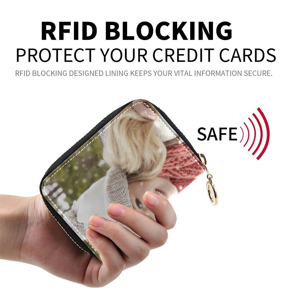 custom rfid blocking women coin purse