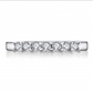 stackable 0.7ct s925 seven-stone moissanite diamond eternity band with cert. (box included)