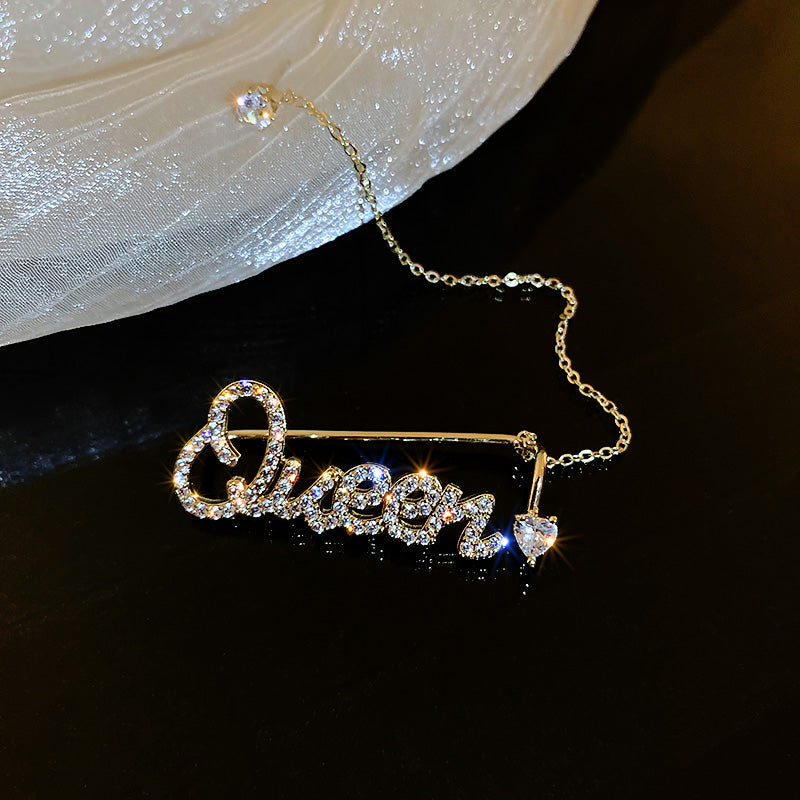 fashion crystal "queen" ear cuff earring default title
