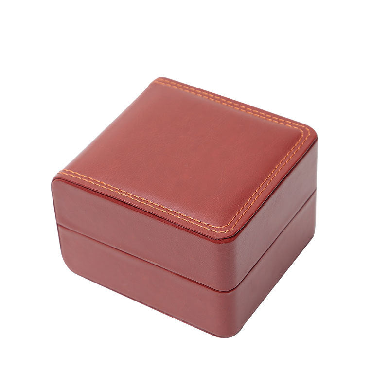 upgrade luxury pu leather watch packaging gift box (not for individual sales) glossy coffee