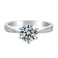 accent stones 1ct s925 moissanite diamond ring with cert. (box included)