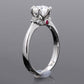 posh crown s925 1ct moissanite diamond ring with cert. (box included)