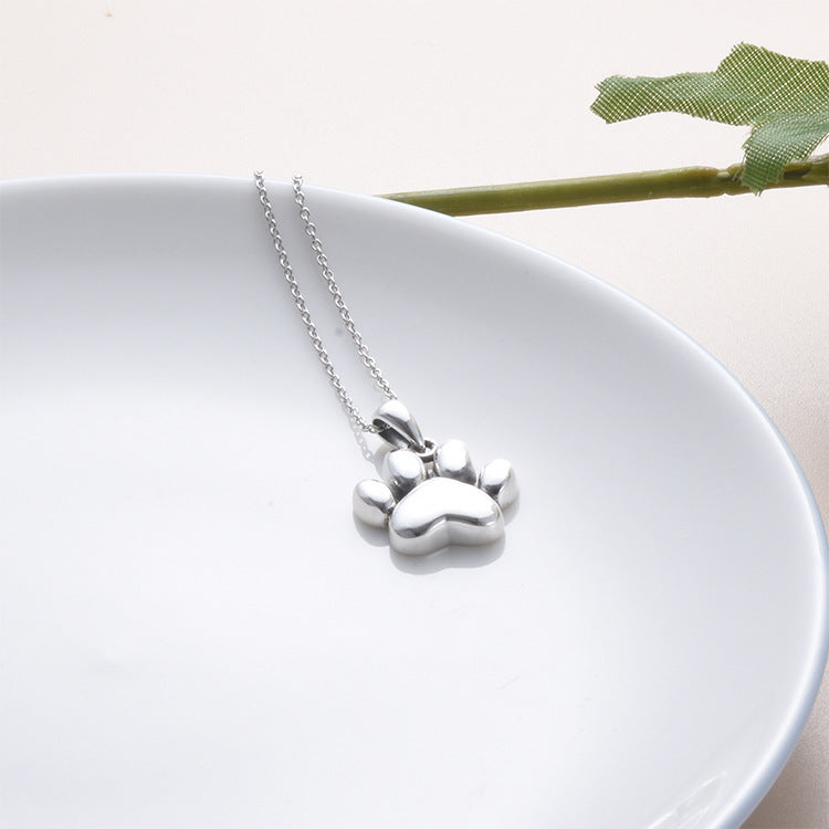  YFN S925 Urn Paw Print Necklace for Ashes / Perfume, Urn Necklaces Cremation Jewelry  for Pet Ashes Keepsake Hair Memorial Pendant, stay with me forever, memorial necklace
