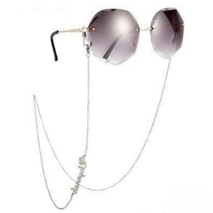custom stainless steel glasses chain silver
