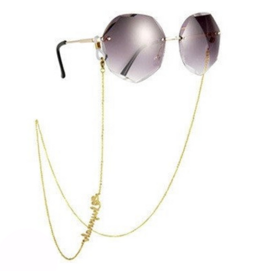 custom stainless steel glasses chain gold
