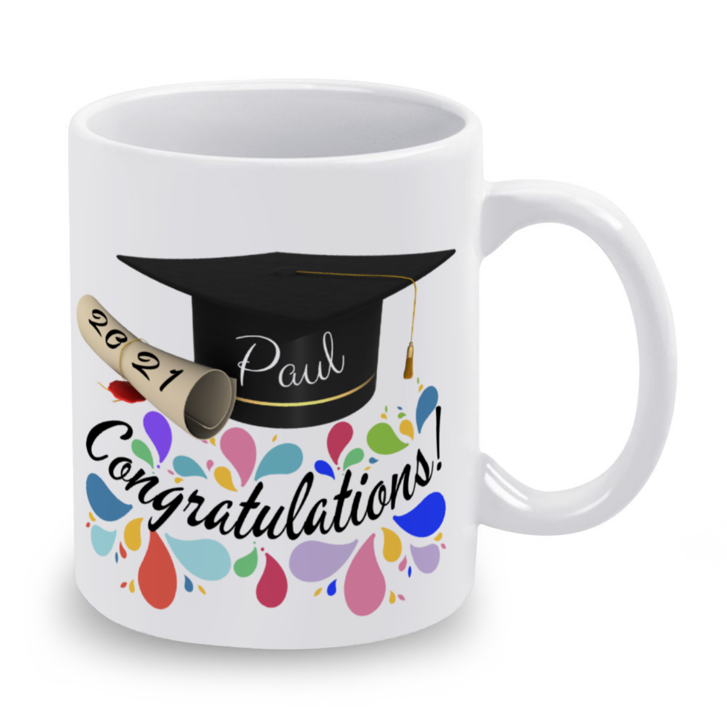 custom mug gift for graduation [made in usa] congratulations!
