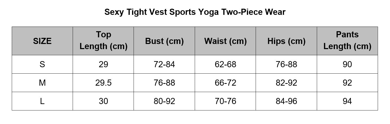 sexy tight vest sports yoga two-piece wear
