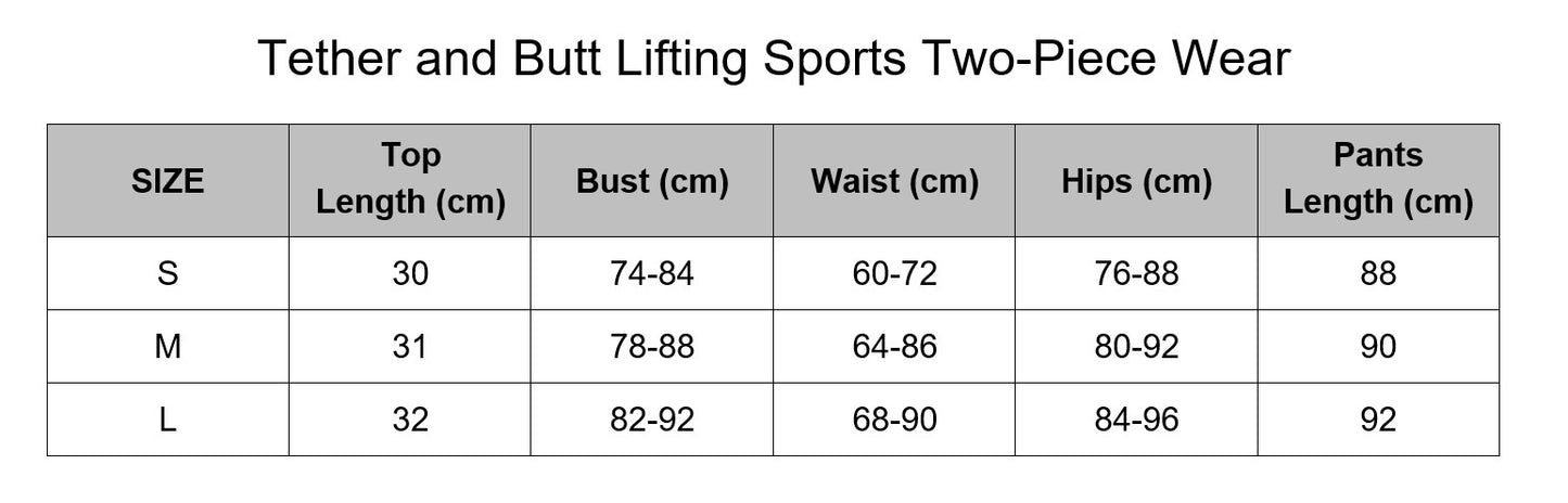 tether and butt lifting sports two-piece wear