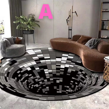 3D Vortex Illusion Carpet Funny Optical Floor Mat