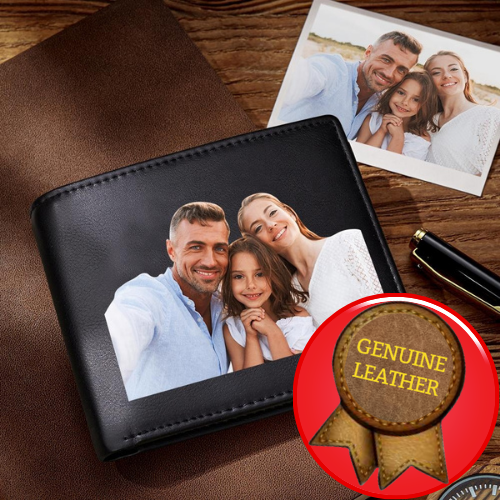custom genuine leather & rfid men slim wallet