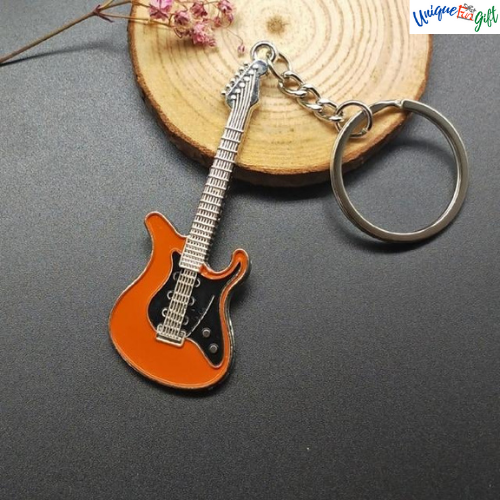 guitar keychain (6 color) orange