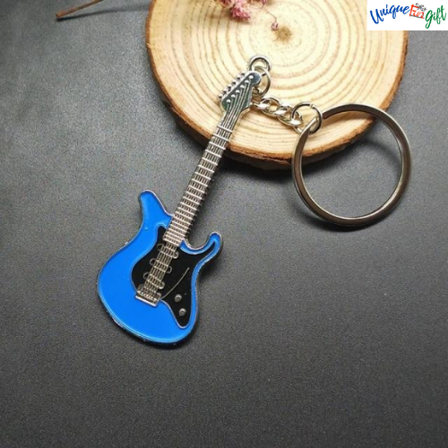 guitar keychain (6 color) blue