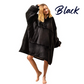 fleece warm hooded lazy pullover for both outdoor & indoor black $39.99