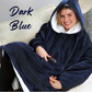 fleece warm hooded lazy pullover for both outdoor & indoor dark blue $39.99