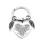 dad/mom "to my daughter" heart-shaped inspirational keychain with angel wings 6