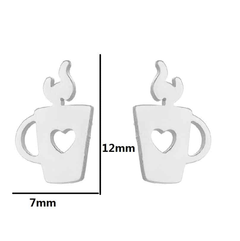 wide range of stainless steel stud earrings silver cup