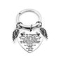 dad/mom "to my daughter" heart-shaped inspirational keychain with angel wings 27