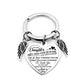 dad/mom "to my daughter" heart-shaped inspirational keychain with angel wings 26
