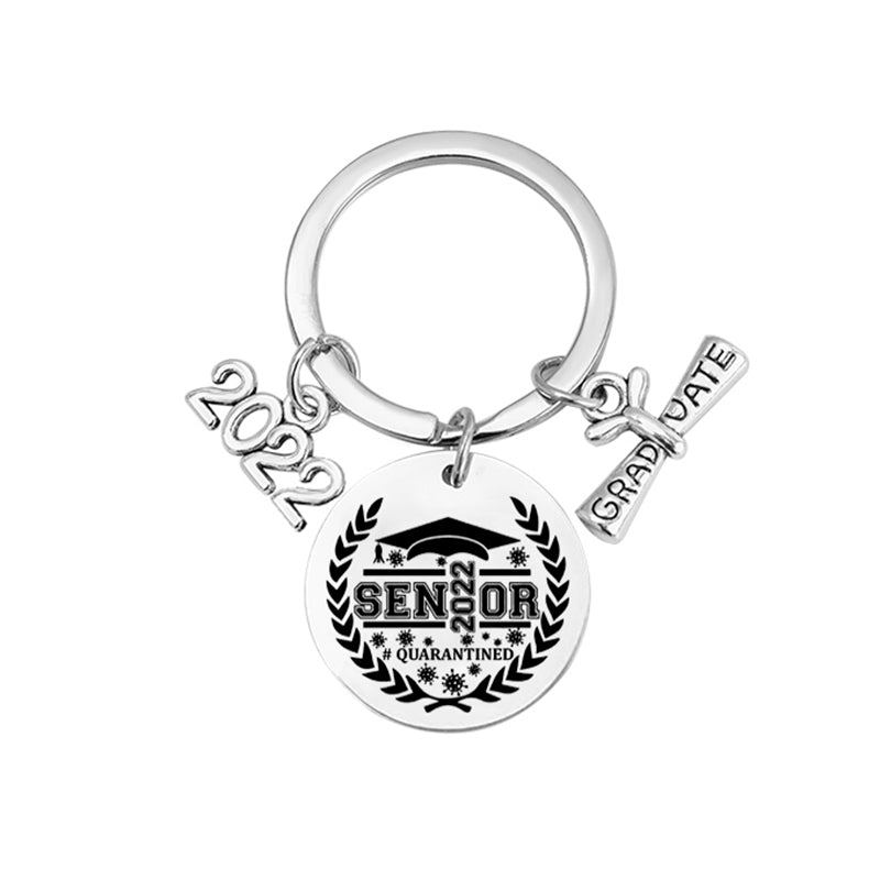class of 2022 stainless steel inspirational graduate keychain (17 designs) design16