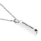 engraved medical alert stainless steel pillar pendant necklace hypoglycemia