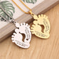 personalized footprint-shaped necklace