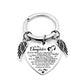 dad/mom "to my daughter" heart-shaped inspirational keychain with angel wings 19