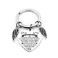dad/mom "to my daughter" heart-shaped inspirational keychain with angel wings 15