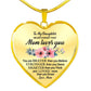 dad/mom "to my daughter" flower décor heart-shaped inspirational necklace gold from mom