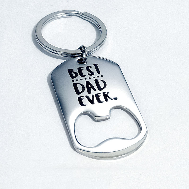 bottle opener stainless steel keychain for father's day g