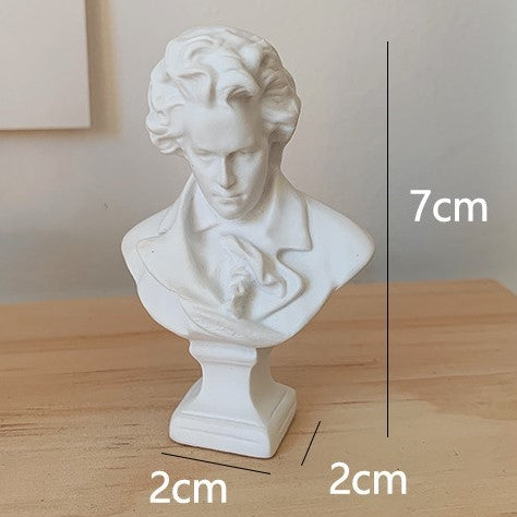musical composer mini plaster statue beethoven