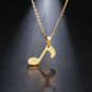 music note quaver pendant necklace