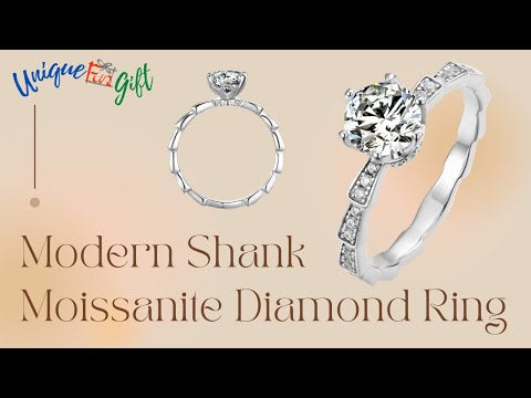 Engagement Ring, Wedding Ring, Promise Ring, Gift for Her, Gift for Girlfriend, girl, Gift for Women, Gift for Mother, Mom, Mum, Valentine’s Day, Mother’s Day, 1ct Moissanite Diamond Ring S925 Sterling Silver with GRA Certificate with gift box
