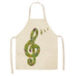 cotton linen musical kitchen apron 02