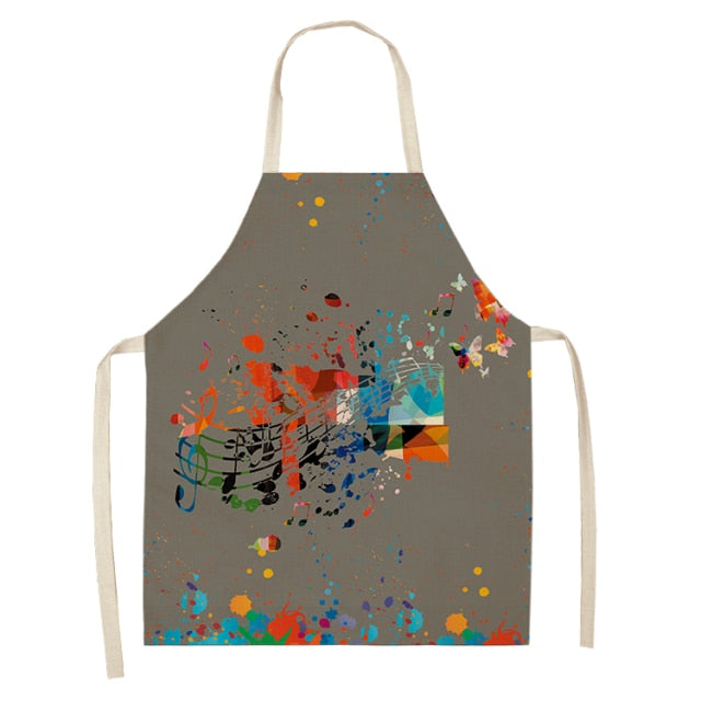 cotton linen musical kitchen apron 10