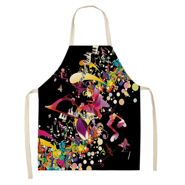 cotton linen musical kitchen apron 18